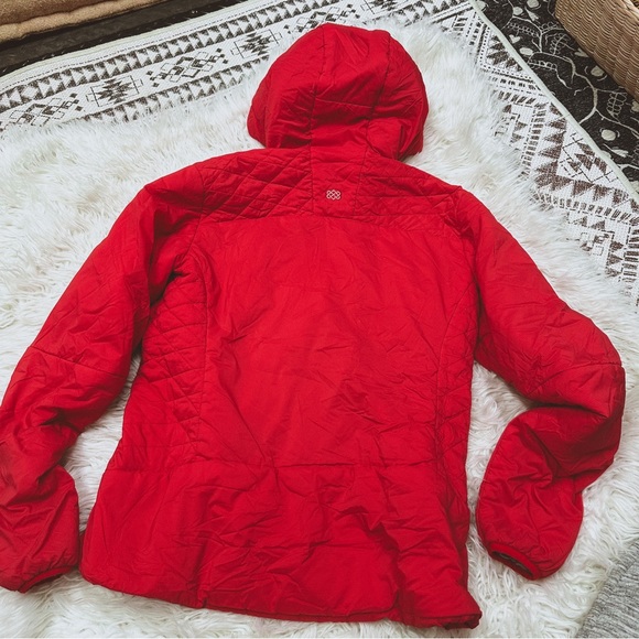 ❌SOLD❌Sherpa adventure gear red down jacket puffer hooded S - Picture 7 of 7